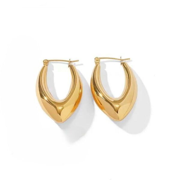 Boucles d'oreilles EVA Créole Creuse Ovale Raffinée et Élégante pour Look Sophistiqué et Chic