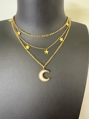 Collier LUNA en Acier inoxydable de couleur Or