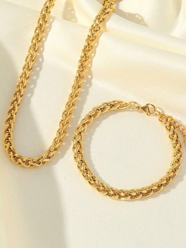 Parure HAÏDA acier inoxydable couleur or