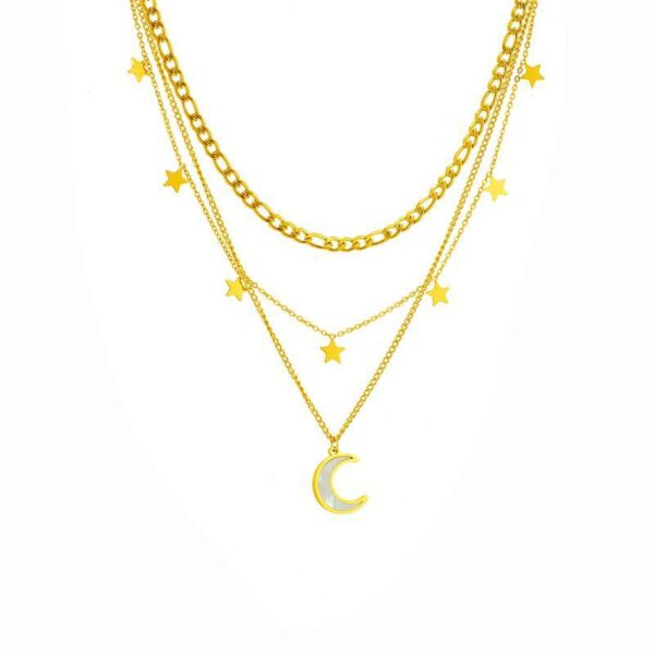 Collier LUNA en Acier inoxydable de couleur Or