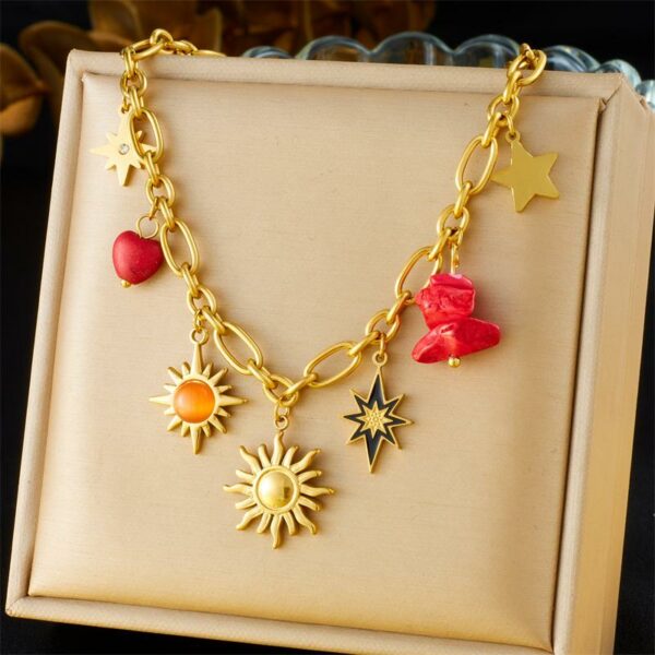 Collier SOLEILLETA en Acier inoxydable couleur Or