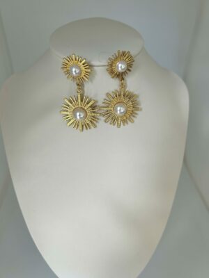 Boucles d'oreilles PRECILIA couleur Or avec Perles