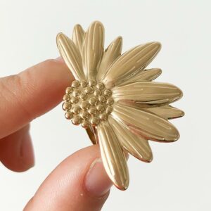 Bague  MAGERITA en Acier inoxydable couleur Or