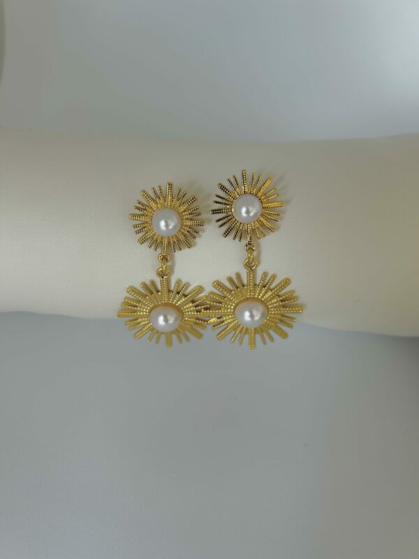 Boucles d'oreilles PRECILIA couleur Or avec Perles