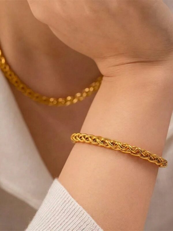 Parure HAÏDA acier inoxydable couleur or