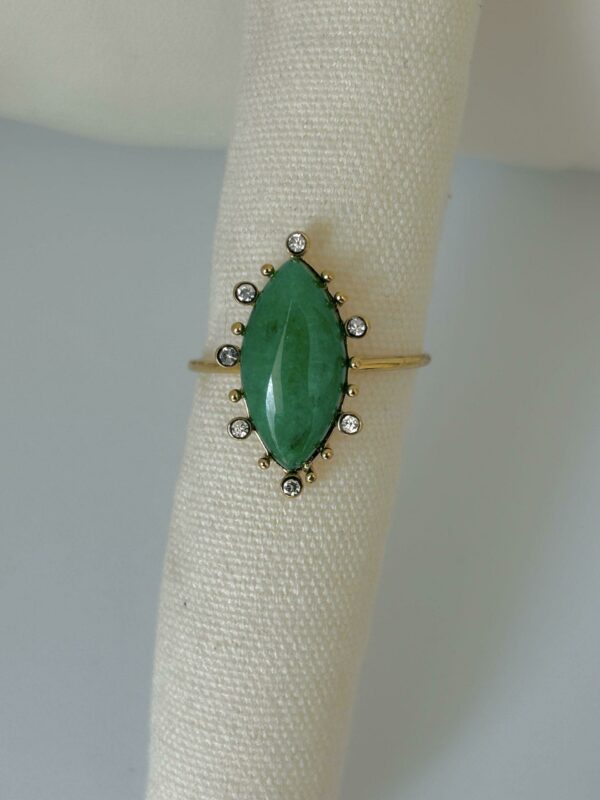 Bague REINE 1 en Acier inoxydable couleur verte