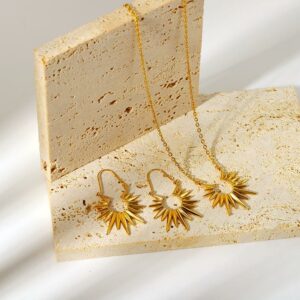 Parure SOLEIL RETRO en Acier inoxydable couleur Or