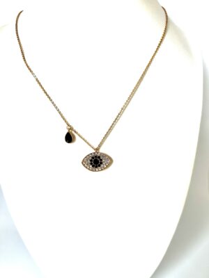 Collier Œil N couleur or