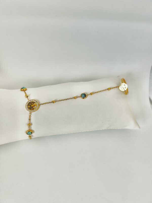 Bracelet bague PRISY H couleur or