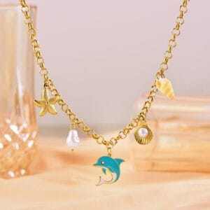 Collier DAUPHINA en acier inoxydable 304 plaqué Or