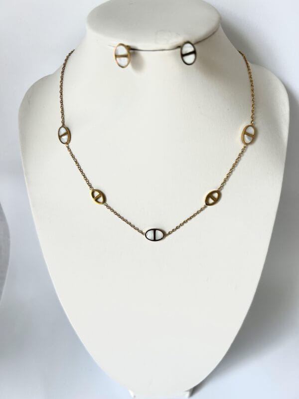 Parure ANNA acier inoxydable couleur or