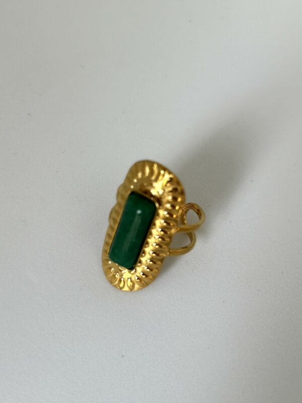 Bague GOSPEL V en Acier inoxydable plaqué Or