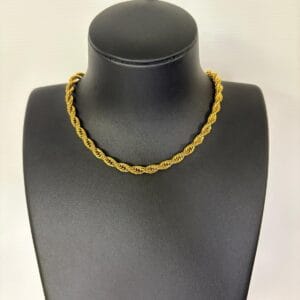 Collier MIXA  en Acier inoxydable 316 plaqué Or