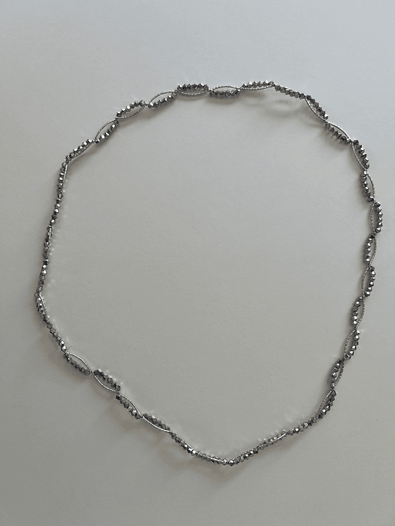 SKINY G : baya cristal double Gris argenté