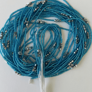 LOUNA : baya Lot de 3 perles bleus caraïbe