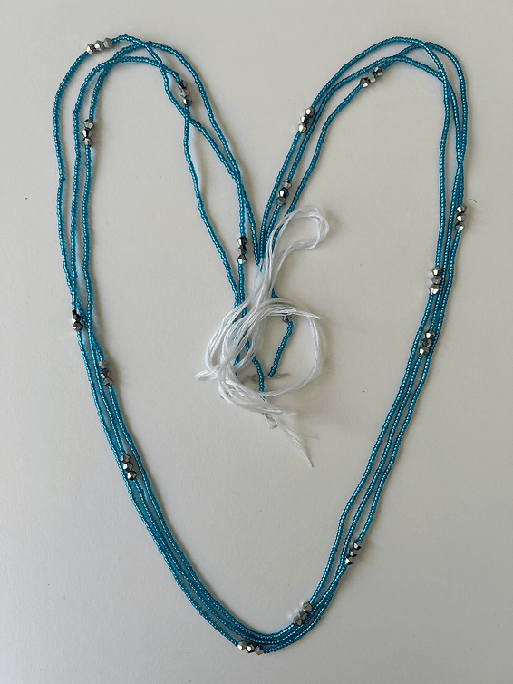 LOUNA : baya Lot de 3 perles bleus caraïbe