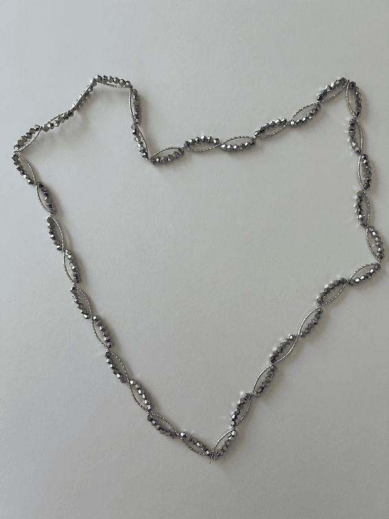 SKINY G : baya cristal double Gris argenté
