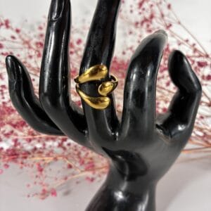 Bague AUDE en acier inoxydable 304 plaqué Or