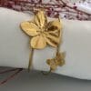 Marque Bracelet FLORA  en acier inoxydable 316L plaqué Or