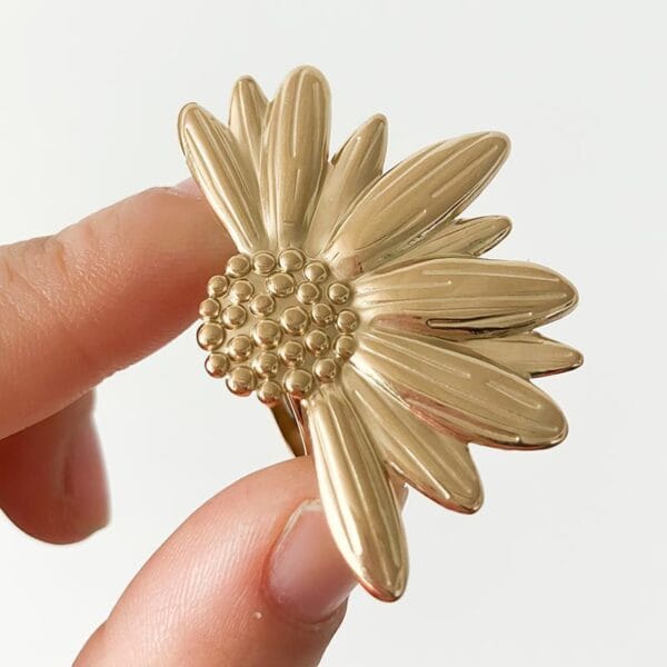 Bague  MAGERITA en Acier inoxydable plaqué Or