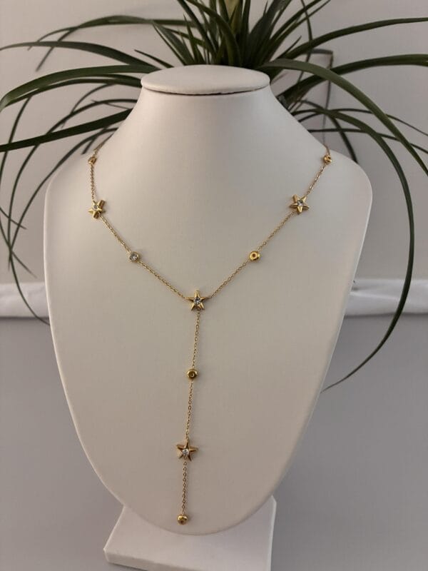 Collier IDA ETOILE  en acier inoxydable 304 plaqué Or
