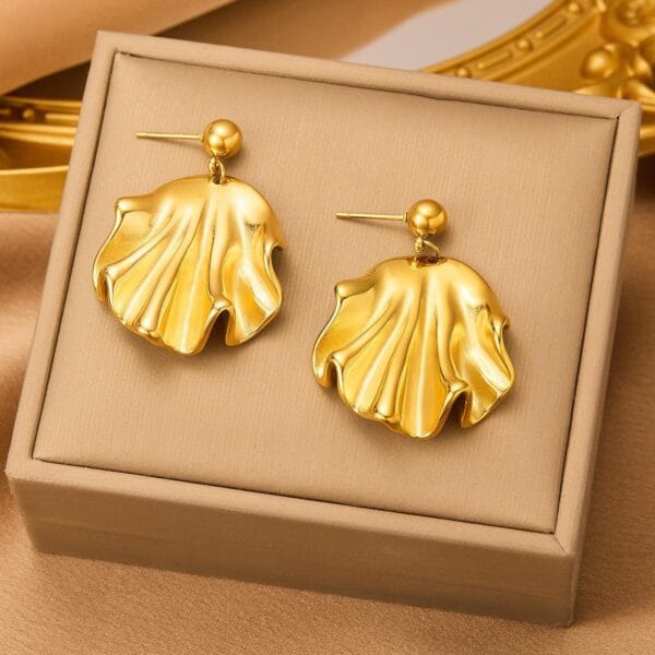 Boucles d'oreilles LIVIA  en acier inoxydable 304 plaqué Or