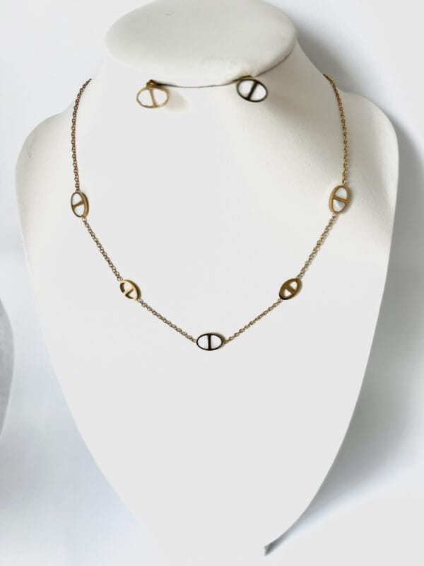 Parure ANNA acier inoxydable couleur or