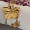 Marque Bracelet FLORA  en acier inoxydable 316L plaqué Or
