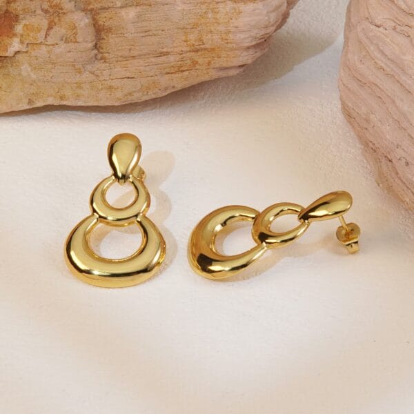 Boucles d'oreilles OLGA en Acier inoxydable couleur Or