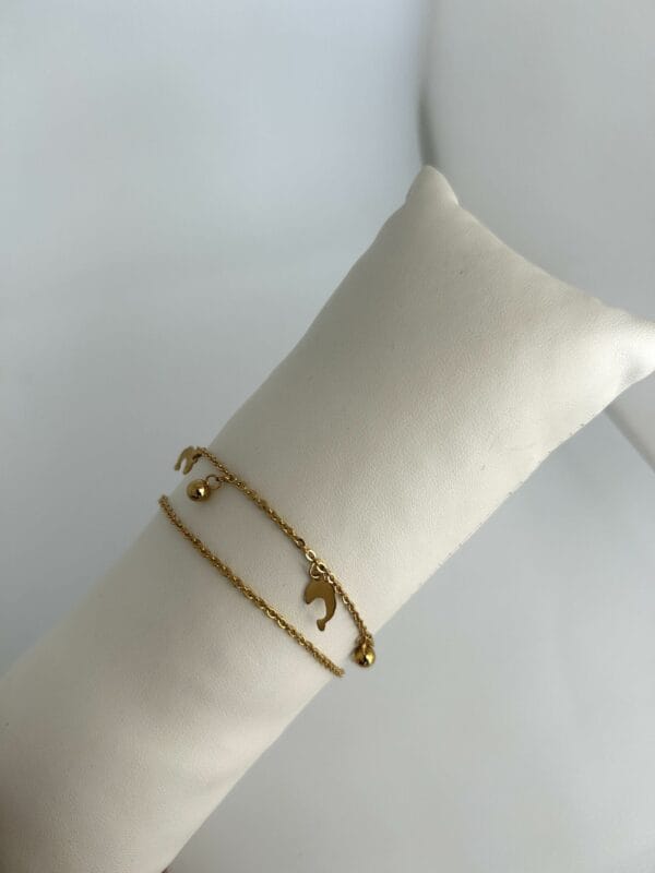 Bracelets DAUPHIN  en Acier inoxydable 316 plaqué Or