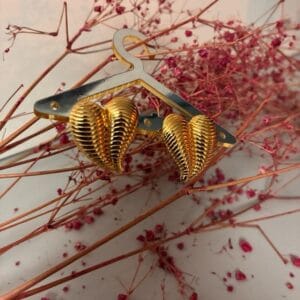 Boucles d'oreilles RINA  en acier inoxydable 304 plaqué Or