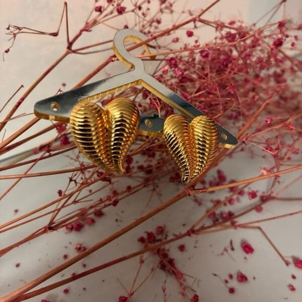 Boucles d'oreilles RINA  en acier inoxydable 304 plaqué Or