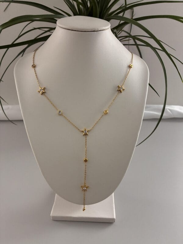 Collier IDA ETOILE  en acier inoxydable 304 plaqué Or