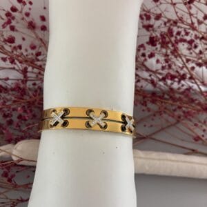 Bracelet CHRISTINA en Acier Inoxydable 304 Plaqué Or