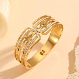 Bracelet DIANA en acier inoxydable 316 plaqué Or