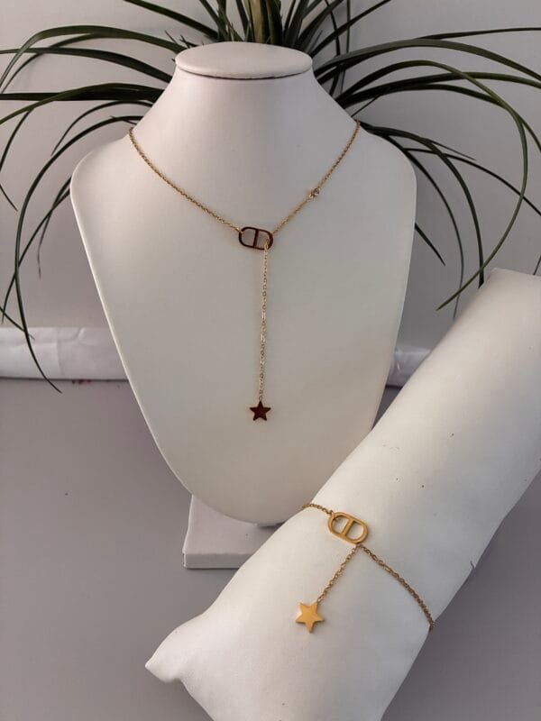 Parure  IRIS en Acier inoxydable de couleur Or