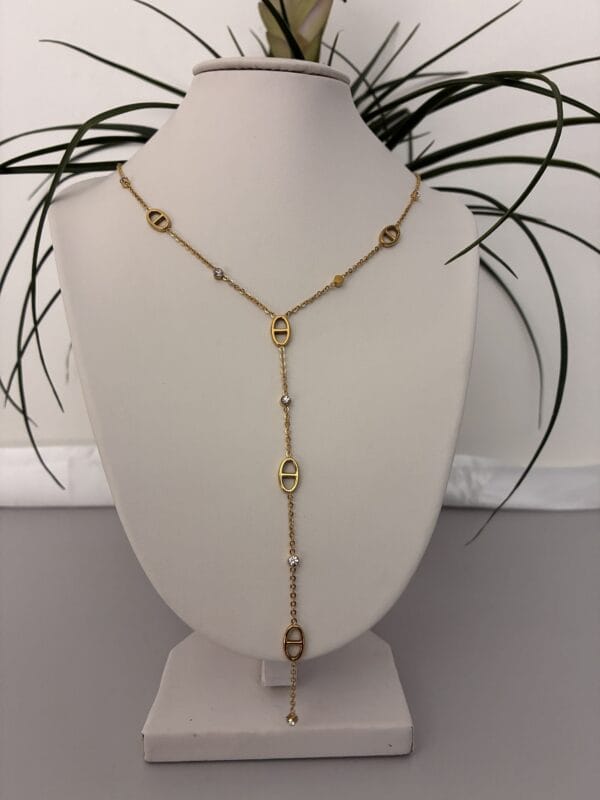 Collier ORLIA MARINE  en Acier inoxydable 316 plaqué Or