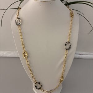 Sautoir EVA en acier inoxydable 304 plaqué Or