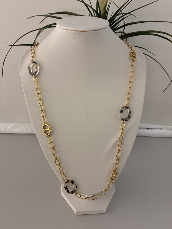 Sautoir EVA en acier inoxydable 304 plaqué Or