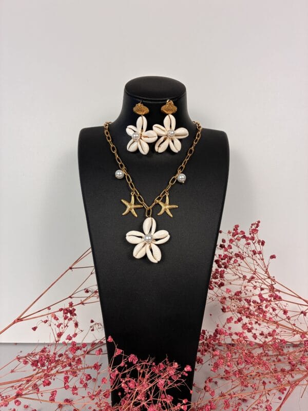 Parure CORIS  en acier inoxydable 304 plaqué Or