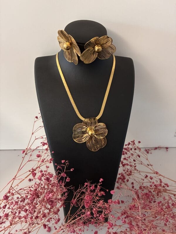 img_6653 Parure PETAL acier inoxydable couleur or