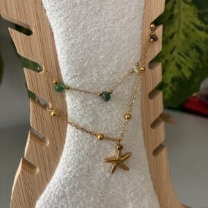 Bracelet de cheville MIMI Acier inoxydable plaqué Or