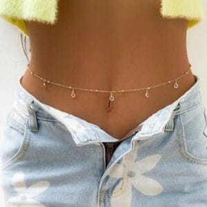 Chaîne de taille LYLA en acier inoxydable plaqué Or