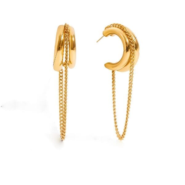 Boucles d’oreilles LUNE en acier inoxydable