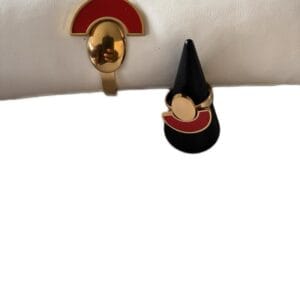 Parure REINE ROUGE 2  en acier inoxydable