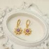 Boucles d’oreilles JOSEY VIOLET en acier inoxydable