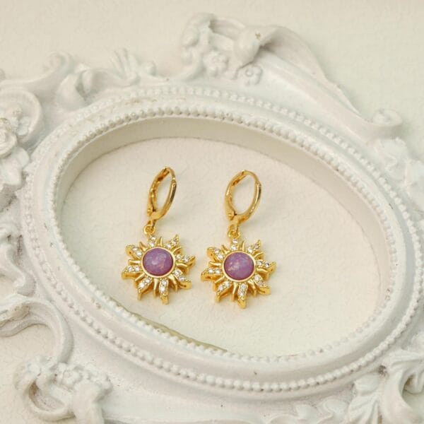 Boucles d’oreilles JOSEY VIOLET en acier inoxydable