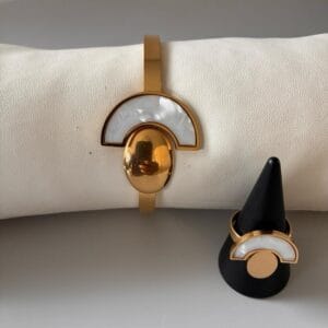 Parure REINE BLANCHE 2  en acier inoxydable