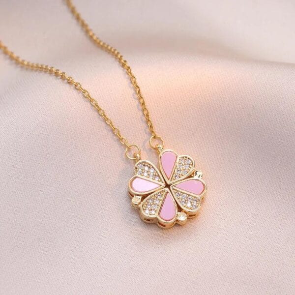 Collier PAILLETTA ROSE  en acier inoxydable