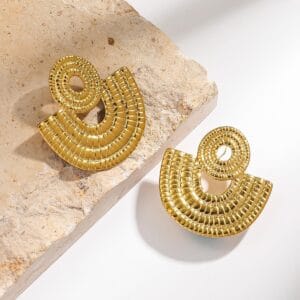 Boucles d’oreilles PRISCA en acier inoxydable